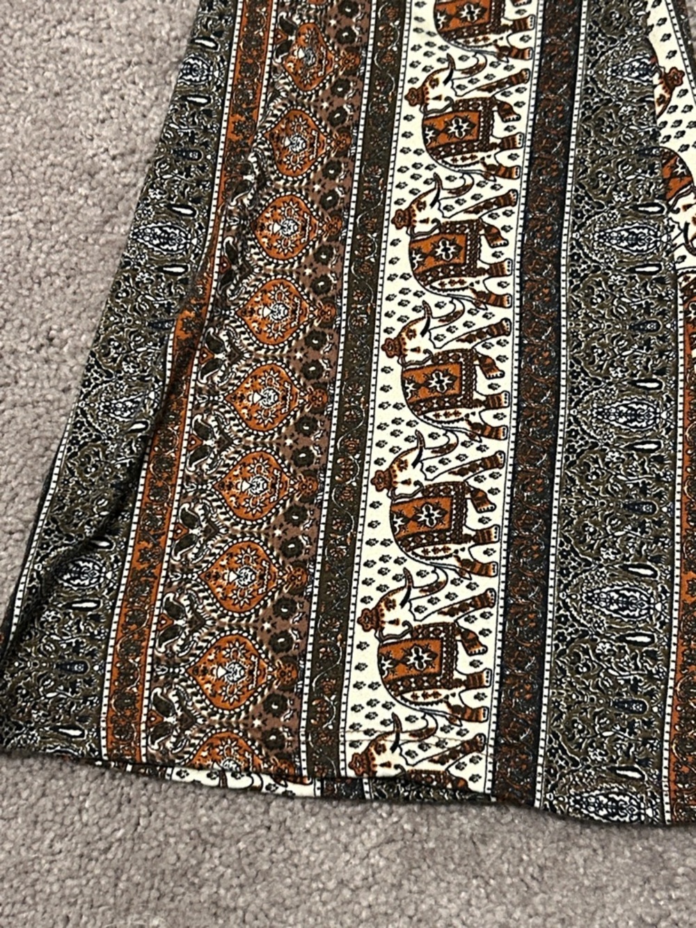 Bohemian Stripe Flared Pants - Brown Multi - Picture 4 of 4